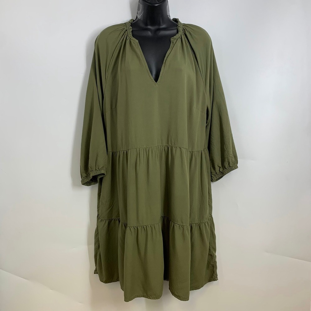 Caralyn Mirand Women's The Drop Raglan Sleeve Boho Ruffle Pockets V-Neck Size XL